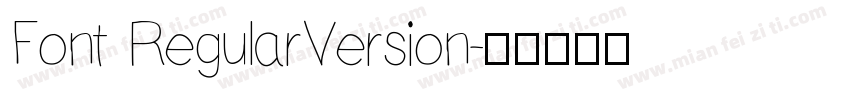 Font RegularVersion字体转换